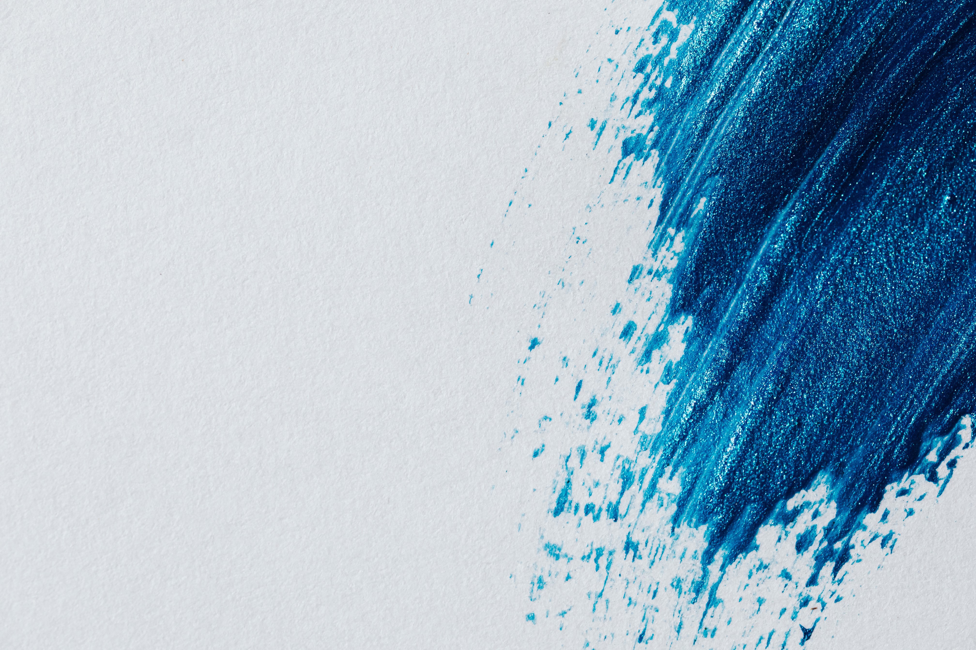 Blue Paint in White Background